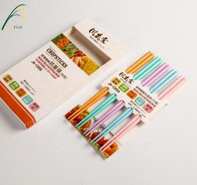 China Durable Japanese Alloy Chopsticks Sushi Headed Hexagonal Pairs Of 5 Chopsticks Colorful Set Of Chopsticks for sale