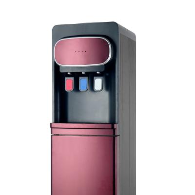 China Hotel Vertical 3 Tap Water Dispenser Bottom Loading Hot And Cold Water for sale