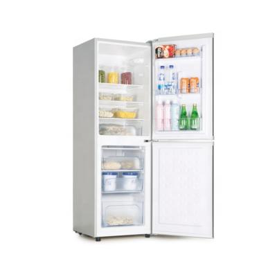 China COMPRESSOR Double Door Bottom Mounted And Combi Defrost Household Refrigerator 186L for sale