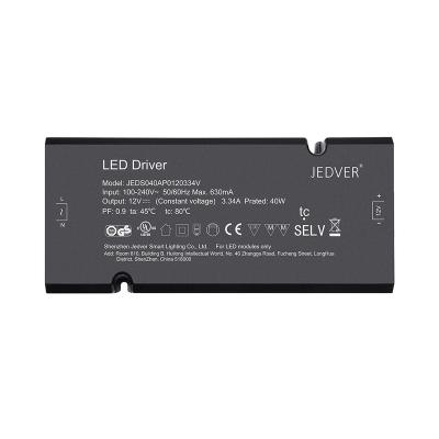 China LED Lighting Driver Smart LED Driver Transformer AC 100-240V to DC 12V 40W Constant Voltage LED Power Supply for Led Strip Light for sale