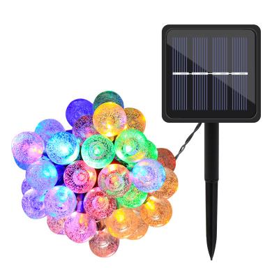 China Solar Garden Lamp Crystal Ball LED String Lights Waterproof for Outdoor Garden Christmas Wedding Decoration for sale