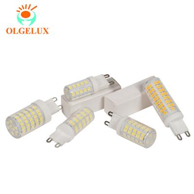 China OLGELUX Manufacturer Dimmable AC220-240v Residential Corn Lamp Light G9 Energy Saving Lighting Bulb Smd2835 for sale