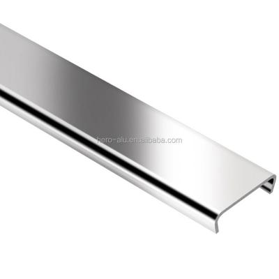 China Metal U Profile Listello Trim Tile Ceramic Aluminum Trim For Wall Connection for sale