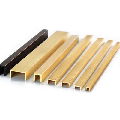 China House Edging Pad Metal Tile Trim Brass Extrusion Profile for sale