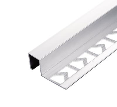 China Aluminum Material 6063 Or 6463 Anodized Anti Slip Tread Stair Nosing Aluminum Profile for sale