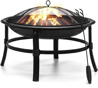 China Backyard Portable Wood Pit Stored Fire 26inch Metal Fire Pit Designs Outdoor BOWL FIRE PIT Patio BBQ Grill for sale