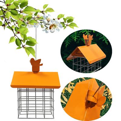 China Viable Wholesale Metal Plant Yard Home Shaped Kidney Fat Bird Hanging Feeder For Wild Birds for sale