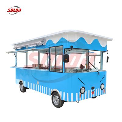 China Vegetable processing factory fully equipped mobile food trailer selling food cart food truck for sale for sale