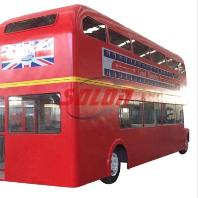 China Factory Design Open Top Double Decker Half Decker Sightseeing City Bus New Mobile Snack Truck / Snack Truck for sale