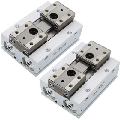 China Hotels Industrial High Precision NNT Actuators Double Acting Slim Gripper Low Profile MHF2 for sale