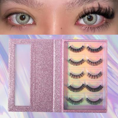 China Double Layered 3D Layered Custom Eyelash Wholesale Strips Russian Mink Strip Eyelash Extensions Fluffy 25mm D Full Box Vegan Loop Strip Lashes for sale