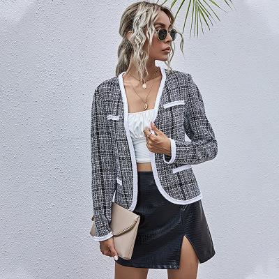 China 2020 Hot Sales New Arrival Casual Winter Waterproof Patchwork Lattice Coat Women Cardigan Long Sleeve Outerwear Streetwear Wholesale for sale