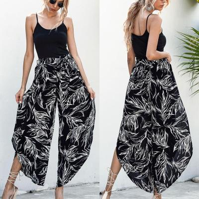 China New Women QUICK DRY QUICK DRY Wide Leg Camouflage Printed Casual Pants 2020 Loose Casual Harem Pants Mesh Pants Elastic Beachwear Ladies for sale