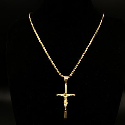 China Hiphop Beiyan Jewelry Top Selling Products Fashion Stainless Steel Jesus Cross Gold Pendant for sale