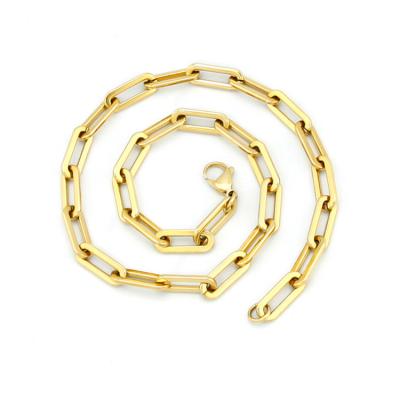 China TRENDY gold necklace trending new arrivals 2021 women fashion stainless steel jewelry hot selling men necklace for sale