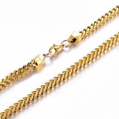 China 2020 Popular Hiphop Beiyan Jewelry Fashion 18k Gold Plated Stainless Steel Keel Chain Necklace for sale