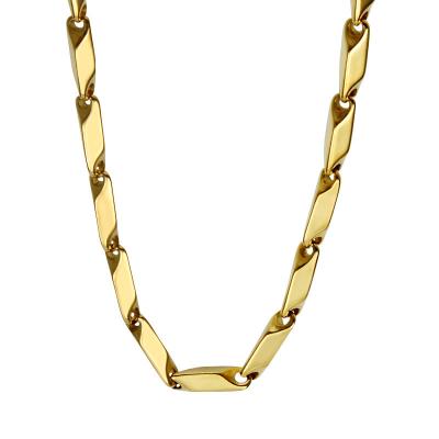 China 2020 Hot Sale Hiphop Beiyan Jewelry New Arrivals 18k Gold Plated Stainless Steel Melon Seed Chain Necklace for sale