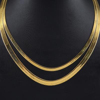 China Wholesale High Quality Hiphop Beiyan Jewelry 18K Gold Plated Stainless Steel Snake Chain Pendant Necklace for sale