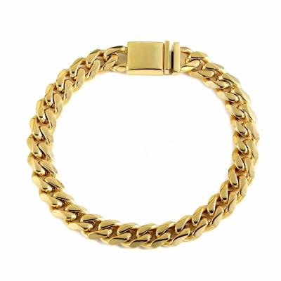 China Wholesale High Quality Hiphop Beiyan Jewelry Fashion Hip Hop 18K Gold Plated Men Stainless Steel Bracelet for sale