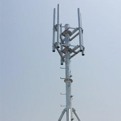 China Hot Dipped Galvanized Steel 100m Single Pole Steel Telecommunication Tower In Malaysia for sale