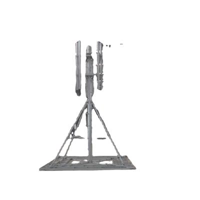 China Hot Dipped Galvanized 9m Steel Telecom Rooftop Mast Telecom Rooftop Tower for sale