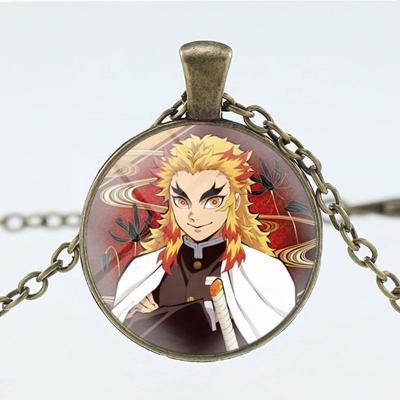 China FASHIONABLE Hot Selling Kimetsu Demon Slayer No Yaiba Cosplay Necklaces Decorative Anime Pendant Necklace for sale