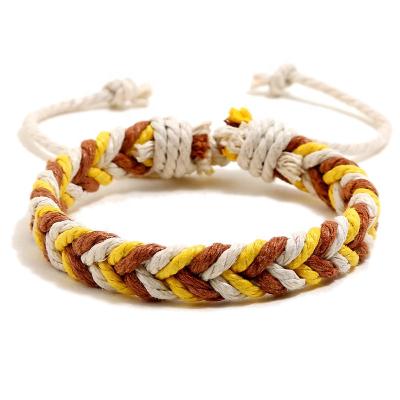 China FASHIONABLE cotton and canvas woven bracelet, color hemp rope, couple ethnic style, leather national style of small fresh art men do for sale