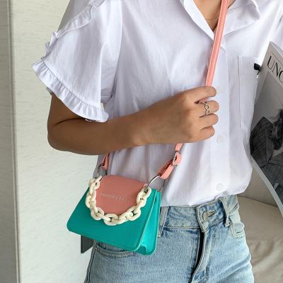 China Women Casual Mini Handbags Summer Trend Single Shoulder Soft Acrylic Fashion Chain for sale