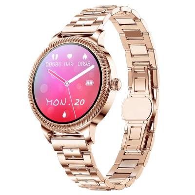 China Touch Screen Amazon Selling Lady Women VS KW10 Female Smart Watch AK38 Period 1.09inch Stainless Steel Smart Watch For Girls Gifts for sale