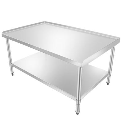 China 201/304 stainless steel restaurant kitchen commercial stainless steel work table with shelf/condiment bench prep food under work bench for sale