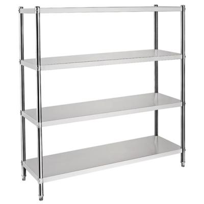 China Industrial Stainless Steel Hotel Restaurant Equipment 5 Tiers Stainless Steel Storage Shelves Kitchen Metal Storage Shelf Factory for sale