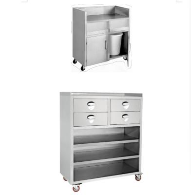 China Modern Stainless Steel Dining Serving Trolley Cart/Restaurant Hotel Kitchen S/S Drawer Cabinet With Storage Shelf With Caster for sale