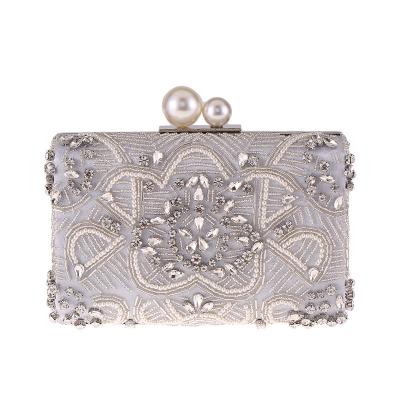 China Fashoion 2021 Wholesale Mesh Beaded Party Clutch Bags Rhinestone Evening Diamond Evening Clutch Bags Geometric for sale