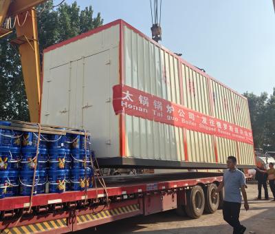 China Horizontal 0.7MW-14MW oil gas fire tube pressure hot water boilers are used in chemical industry en venta