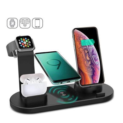 China New Smart Watch Fast Charging Wireless Dock 4 in 1 Induction Charger Stand Wireless Charging Stand for iPhone 13 pro max for sale