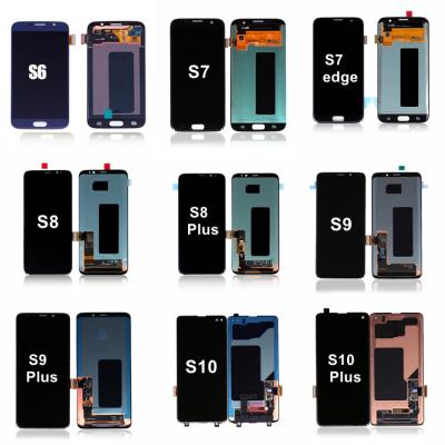 China Cell Phone LCD Screen Glass Accessories Cell Phone LCDs Mobile Screen Display For Samsung Galaxy S6 Edge S8 S9Plus S10Pus for sale