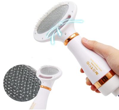 China Wholesale Patent 300W Pet Grooming Brush Dog Cats Comb Hair Dryer Stored Adjustable Temperature 3 in 1 Pet Brush Dryer for sale