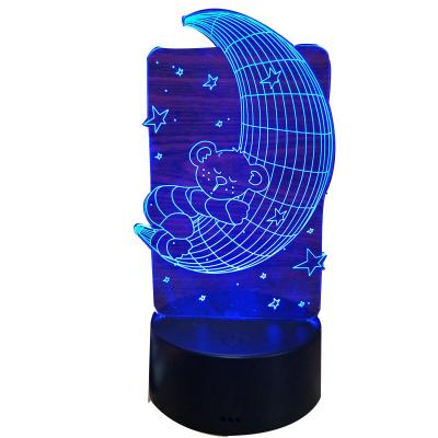 China Folding Factory Made CE RoHs Certificated 3D LED Moon Night Light For Promotion Gift Promotional Events for sale