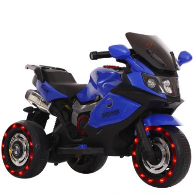 China Ride on Toy 2022 Three-wheeled Children's Electric Motorcycle with Trunk and Music Children Can Ride in Children's Toy Electric Car for sale