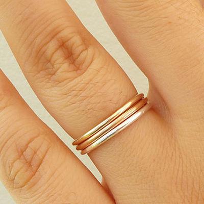 China CLASSIC 14 Gold Filled Stacking Rings Delicacy Thin Round Gold Stackable Women Jewelry for sale