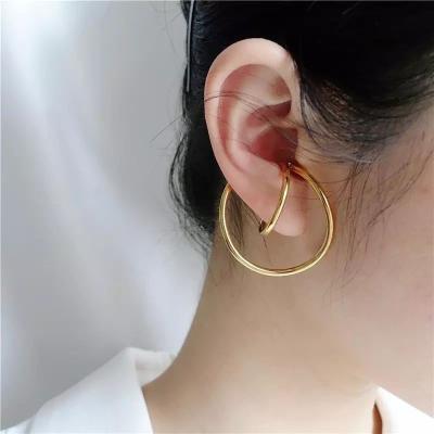 China European American Hip Hop Women Women Girl Clip On Earrings Non Pierced Cuff Earrings for sale