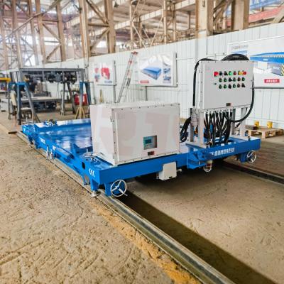 中国 Heavy Load Customized 15 Tons Steel Battery Track Automatic Transfer Cart 販売のため