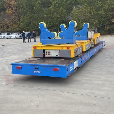 China 60 Tons Omnidirectional Mobile Trackless Steering Wheel Cart for sale