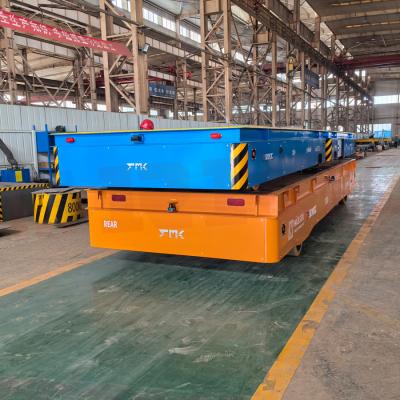 China Electrically Driven Industrial Transfer Cart 30 Ton Heavy Load Battery Transfer Cart en venta