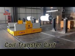 RGV Coil Transfer Cart 15 Tons Vertical Horizontal Moving Rail Battery Powered