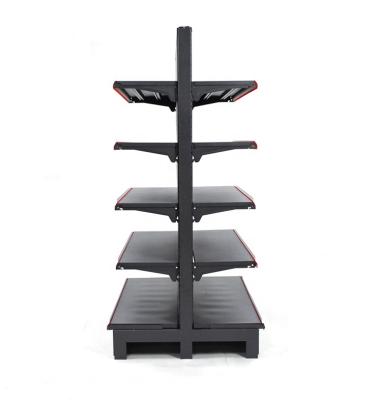 China Double Sided Supermarket Display Stand Gondola Shelf Customized Dimensions And Colors for sale