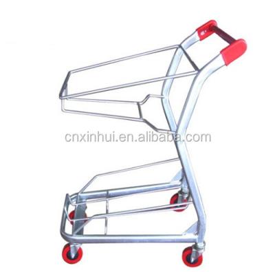 China Unfolding Basket Trolley Supermarket Shopping Trolley Shopping Trolley Cart For Factory Sale Directly for sale