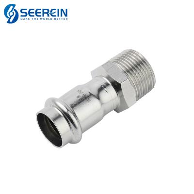 China Steel Pipe Fitting Male Unions Adapter V DIN Profile Stainless Steel Drinking Water Male Adapter Union for sale