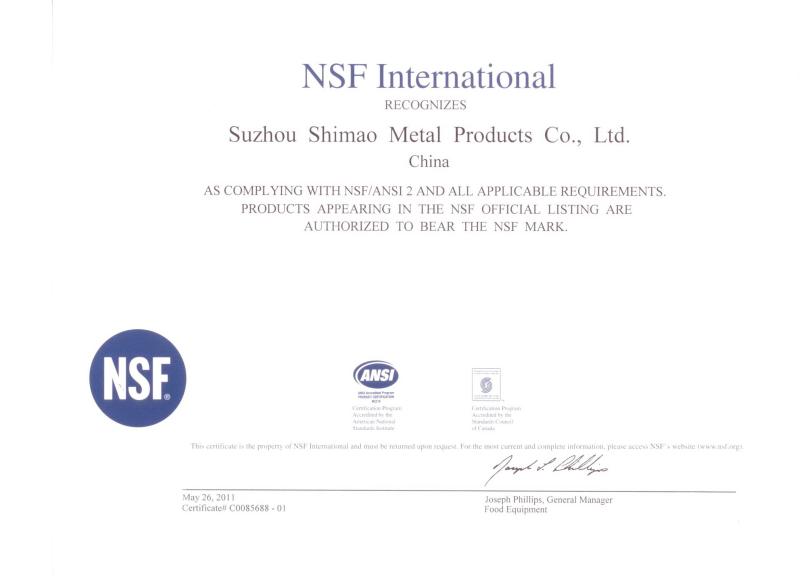 NSF - WUXI BOSY METAL INDUSTRY CO.,LTD