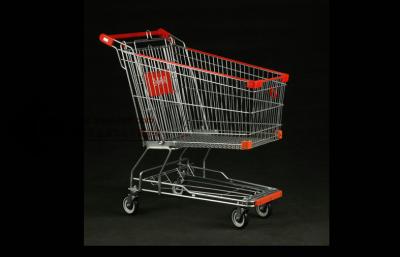 China Chrome Plating Cold Wire Shopping Trolley With PVC / PU / TPR Wheel for sale